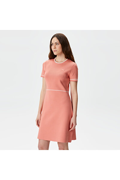 Lacoste Kadın Flare Fit Pembe Elbise