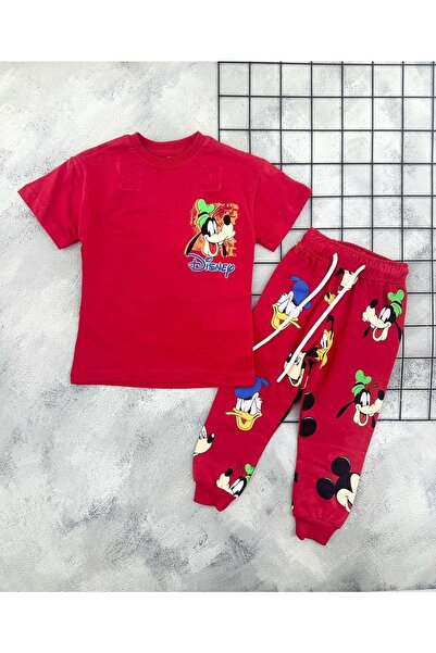 BEBEMER Zr 7022 Disney Printed Set (3-8 Years) Red