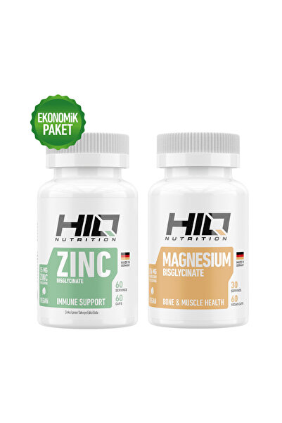 HIQ NUTRITION ZINC 60 CAPS & MAGNESIUM 60 CAPS | EKONOMIK BUNDLE