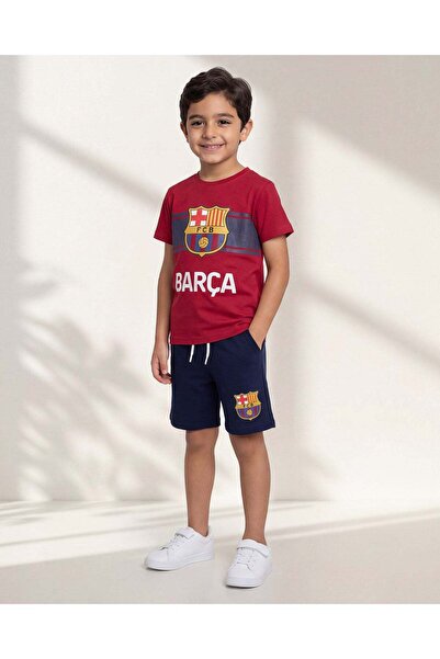 REDTAG Boys Red 2 Piece T-Shirt With Shorts Set