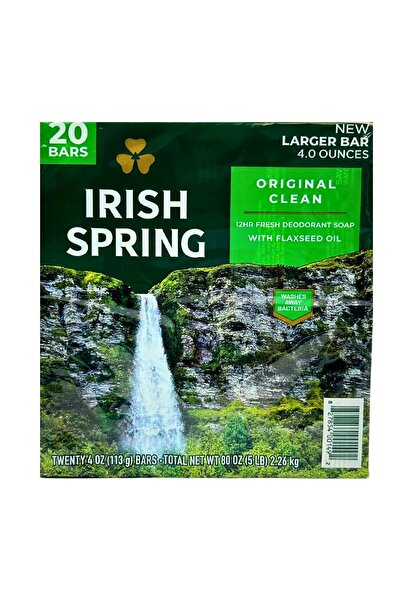 Irish Spring صابون أصلي (20/3.75 أونصة، الوزن الصافي 74 أونصة)