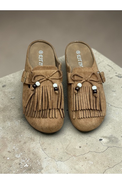 OEM Women's clog Slipper with Fringed - comfortable, casual style