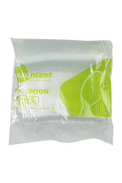 Generic SAPNA PLASTIC TABLE SPOON CLEAR 50PC