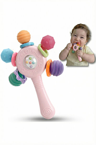 BBSKY Bebek Diş Kaşıyıcı Oyuncak , Montessori Duyusal Oyuncak, Silikon Dişlik...