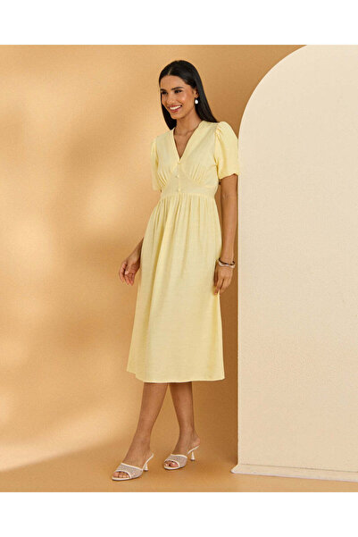 REDTAG Women Yellow Casual Dress
