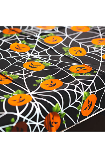 FAMİLY Halloween tablecloth - aluminum - 137 x 183 cm - pumpkin, spider web