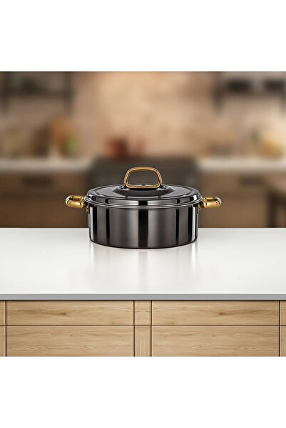 Almarjan Diana Hot Pot 25 cm Gun Black & Gold
