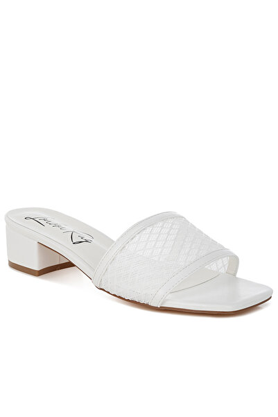 london Rag Women's Slip-On Low Block Heels In White
