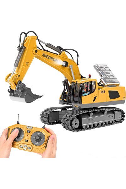 Arabest لعبة حفارة تعمل بجهاز تحكم عن بعد للأولاد، تدور 680 درجة، بطاريتان، م...