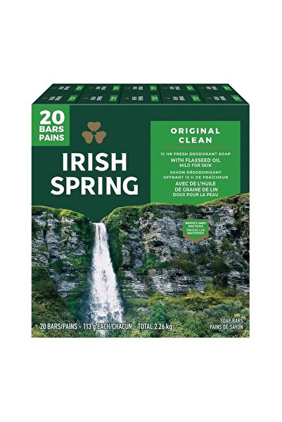 Irish Spring Original Clean Bar Soap for Men, 20 ct.
