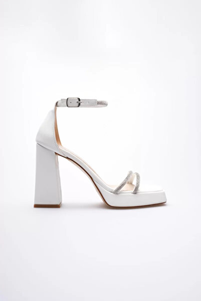 Belinora Γυναικεία πέδιλα με λευκό τακούνι TR12MY01B