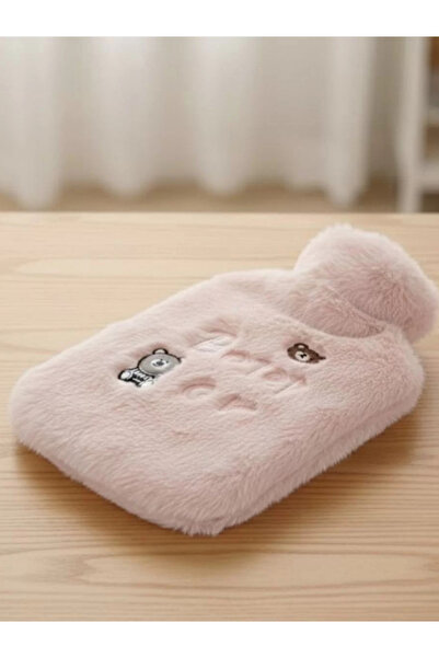 Go ithalat 95689 Illuminated Teddy Bear Print Figured Pink Plush Hot Water Ba...