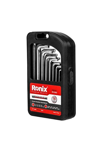 Ronix مجموعة مفاتيح سداسية طويلة مركبة (18 قطعة)