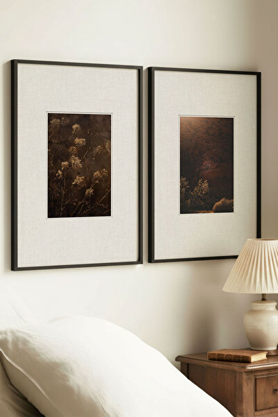 Zevahir Home 2 PIESE TABLURI VINTAGE CU FLORI ÎN ÎNCHIETURĂ ȘI TEMATICĂ STÂNC...