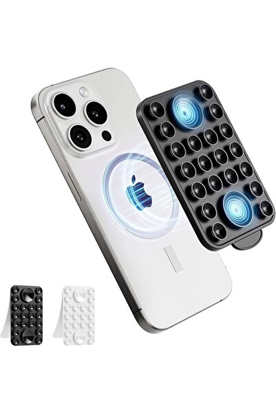 Arabest 2Pcs Suction Cup Phone Mount,Hands-Free Magnetic Phone Suction Grip,M...