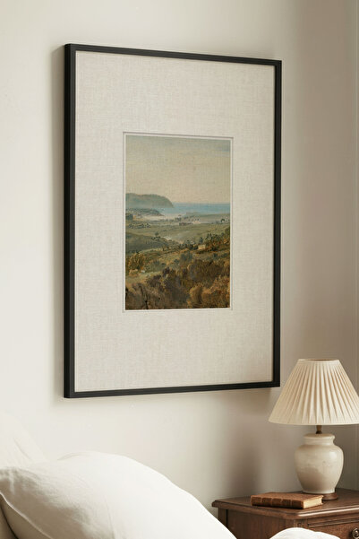 Zevahir Home 1 ΤΕΜΑΧΙΟ ΒΙΝΤΑΤΖ ΠΙΝΑΚΑΣ ΜΕ ΘΕΜΑ ΤΗ ΦΥΣΗ, ΜΕ ΜΑΥΡΟ ΞΥΛΙΝΟ ΠΛΑΙΣΙΟ