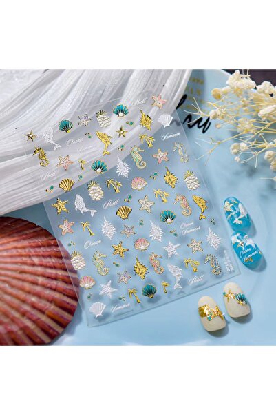 delis Abtibilduri unghii 3D Marquise, STICKER10, Multicolor