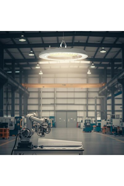 Luxera Lighting Industrial LED UFO lighting fixture Ø308, 200W, 6500K, cold l...