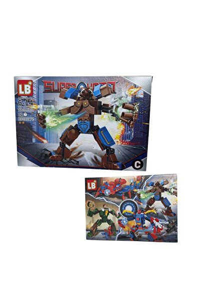 ADIRI SHOP Set construcție interactiv SuperHero robot de luptă cu figurină, 9...