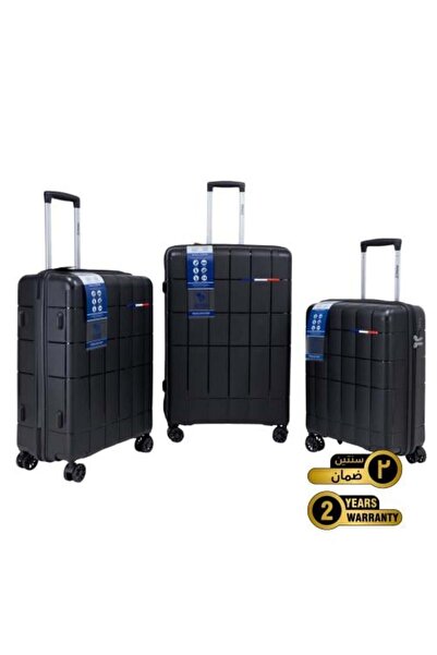 Prince Travelling PP Premium Luggage (8 Wheels) - Roycé 3 Pcs Set - Black