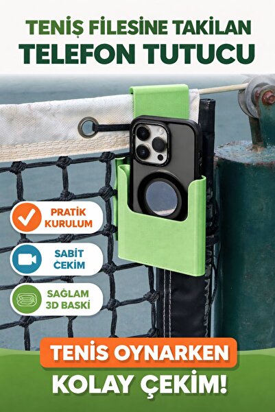 REJOY Tenis Filesine Takılan Telefon Tutucu | Sabit Çekim Aparatı