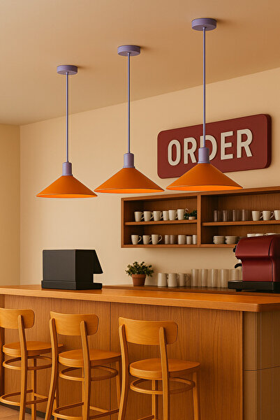 Longing RougeSun Sarkıt Lamba-Avize - Modern Endüstriyel Mufak Hol Cafe Salon...