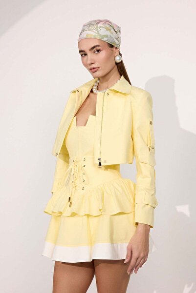 NOK İSTANBUL Iconic Belle de Jour Mini Skirt Yellow