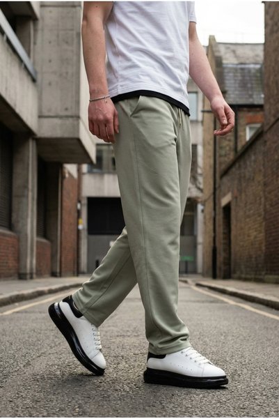 bombe Men's Baggy Belted Belt Jogger Pants