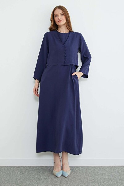 Fulla Moda Set Fullamodest din 2 piese cu curea în talie și buzunare