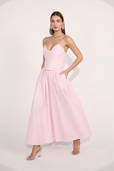 NOK İSTANBUL Aura Maxi Skirt Pink