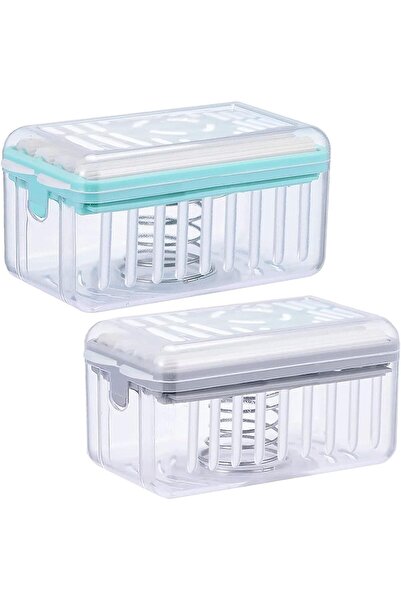 Arabest 2Pcs Foaming Soap Box Holder, 2 in 1 Soap Dish Multifunctional Soap B...
