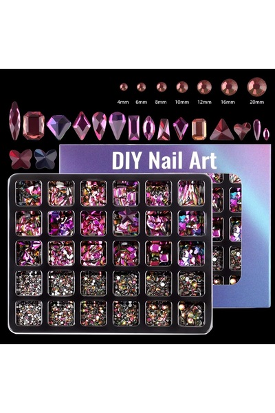 delis Στρας για νύχια Marquise, RHINE75, Πολύχρωμα