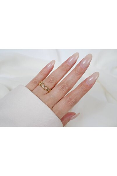 ATELİER TUĞBA YZK361 خاتم ذهبي قابل للتعديل من طراز SIRALI