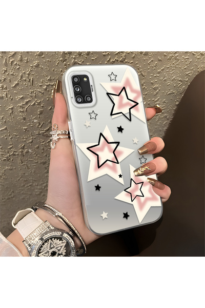 PATTERNOVA Samsung Galaxy A31 Uyumlu Kırılmaz Silikon Sevimli Yıldız Desenli ...