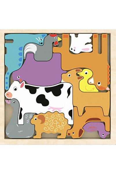 OEM Montessori Wooden Puzzle with Farm Animals