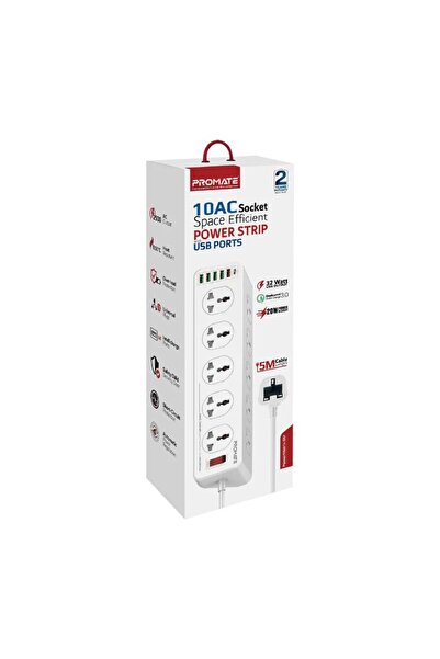 Promate 10AC Socket Power Strip