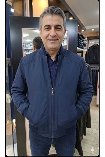 BİGASTİN Haki̇m Yakali Seasonal Men's Coat with Ribbed Bottom (Elasticated) L...