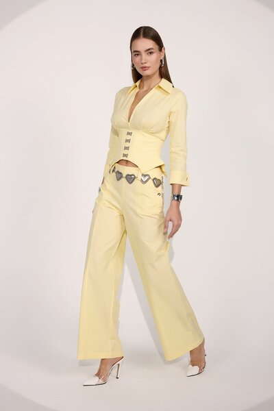 NOK İSTANBUL Star Pants Yellow