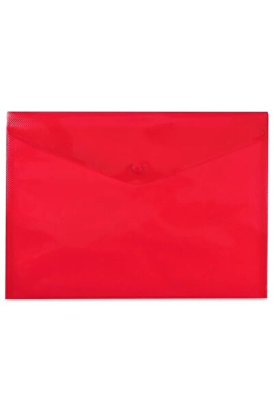 DAsiNU Red Plastic Folder with Staple, A4 Size
