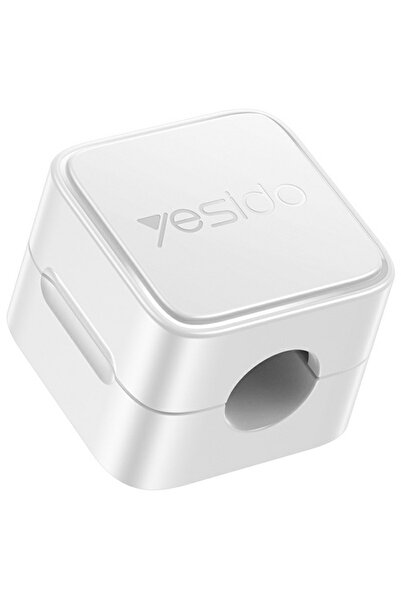 Yesido Set of 4 Cable Organizers, Magnetic, Strong Adhesive, 7.5mm Hole, White