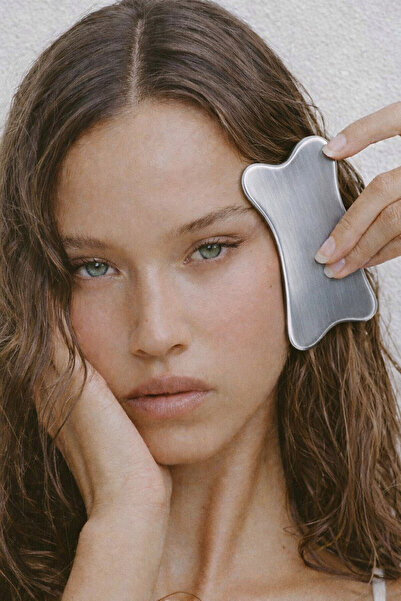 ZHR Elektronik Premium Metal Gua Sha - Face Yoga- Yüz Masajı - Paslanmaz-Lüks...