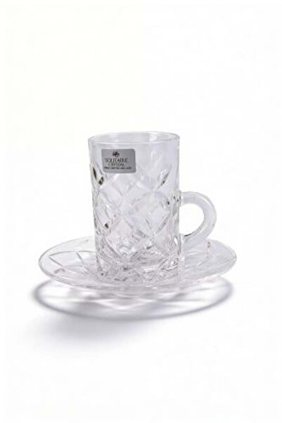 Solitaire Crystal Tea Cup Set - 12 Pieces |