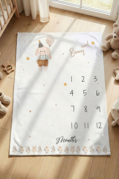 Kanz Bebek Anı Battaniyesi 100x150 cm - Bunny Sweet