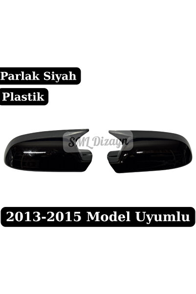 SML Dizayn Audi A4 B8.5 2013-2015 Uyumlu Yarasa Ayna Kapağı - Piano Black (Ya...
