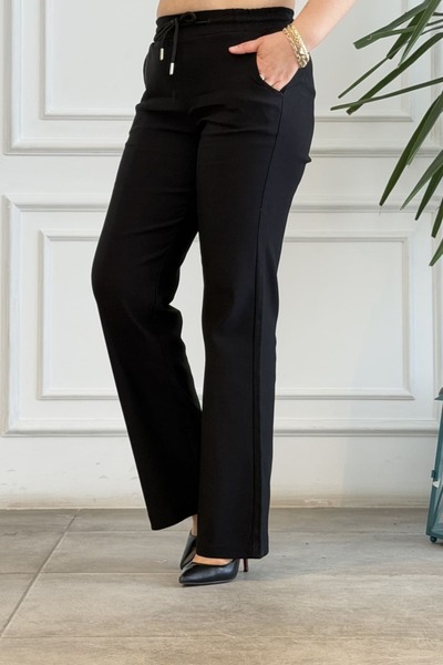 yb yağmur butik Elastic Waist Lightweight Spanish Trousers