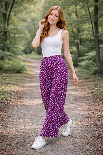 THEBEK Women's Wide-Leg Wrinkled Trousers – Lightweight Fabrics, Comfortable ...