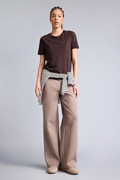 DeFacto Дамска тениска D2296AX/BN490 КАФЯВА