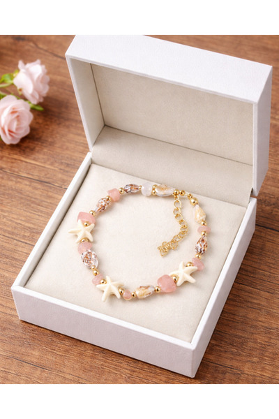 SUFİ TESBİH & ESANS VE HEDİYELİK سوار من الكوارتز الوردي الطبيعي مكون من مرصّ...