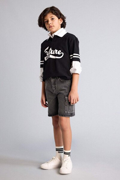 DeFacto Pantaloni scurți din denim pentru băieți G9738A826SM