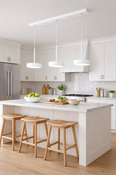 Modavize Rihanna Modern Tasarım Salon Yatak Odası Beyaz Renk Mutfak Yemek Mas...